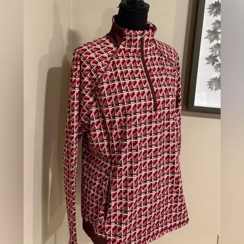 NWT Talbots Interlock Half Zip Pullover Top